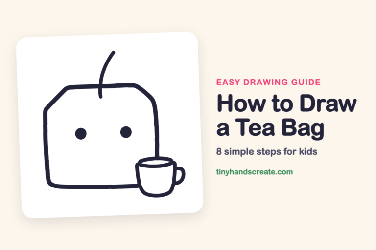 How to Draw a Tea Bag: easy drawing guide for kids