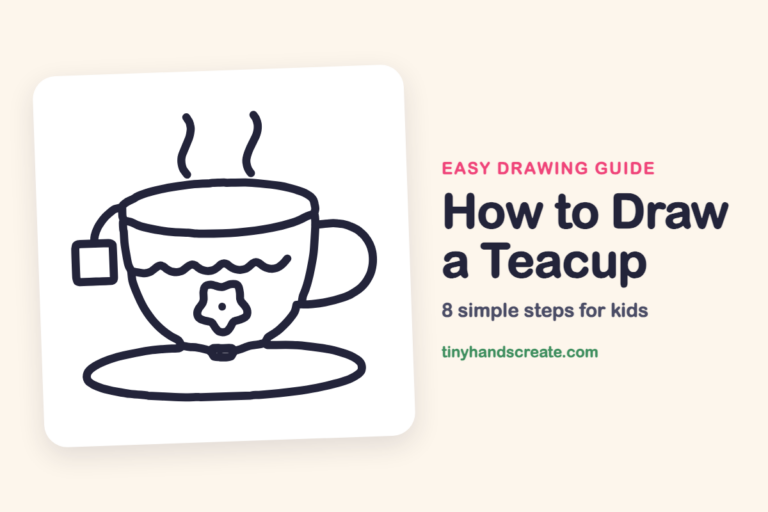 How to Draw a Teacup: easy drawing guide for kids