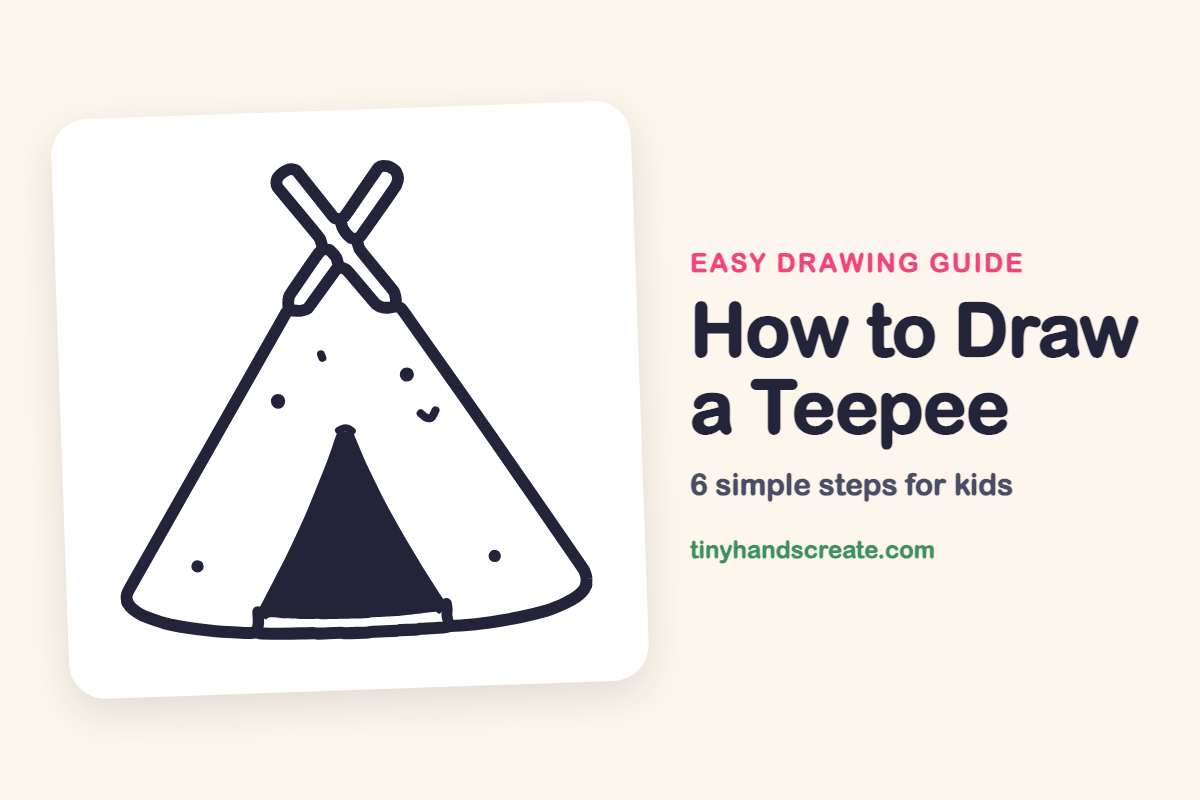 How to Draw a Teepee: easy drawing guide for kids