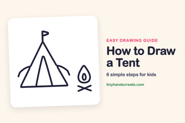 How to Draw a Tent: easy drawing guide for kids