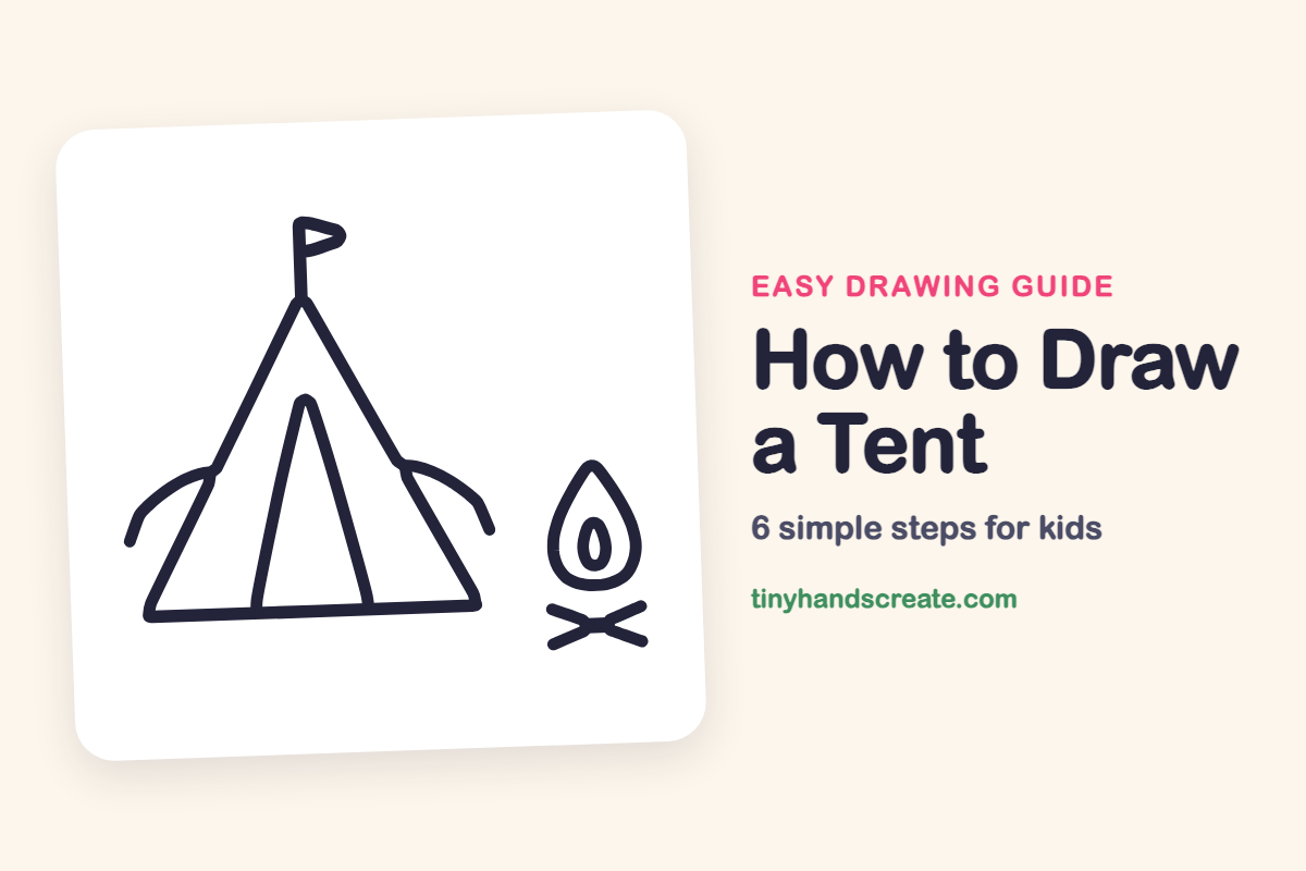 How to Draw a Tent: easy drawing guide for kids