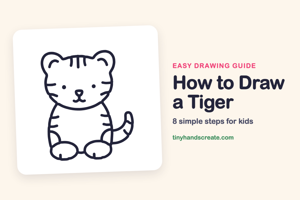 How to Draw a Tiger: easy drawing guide for kids