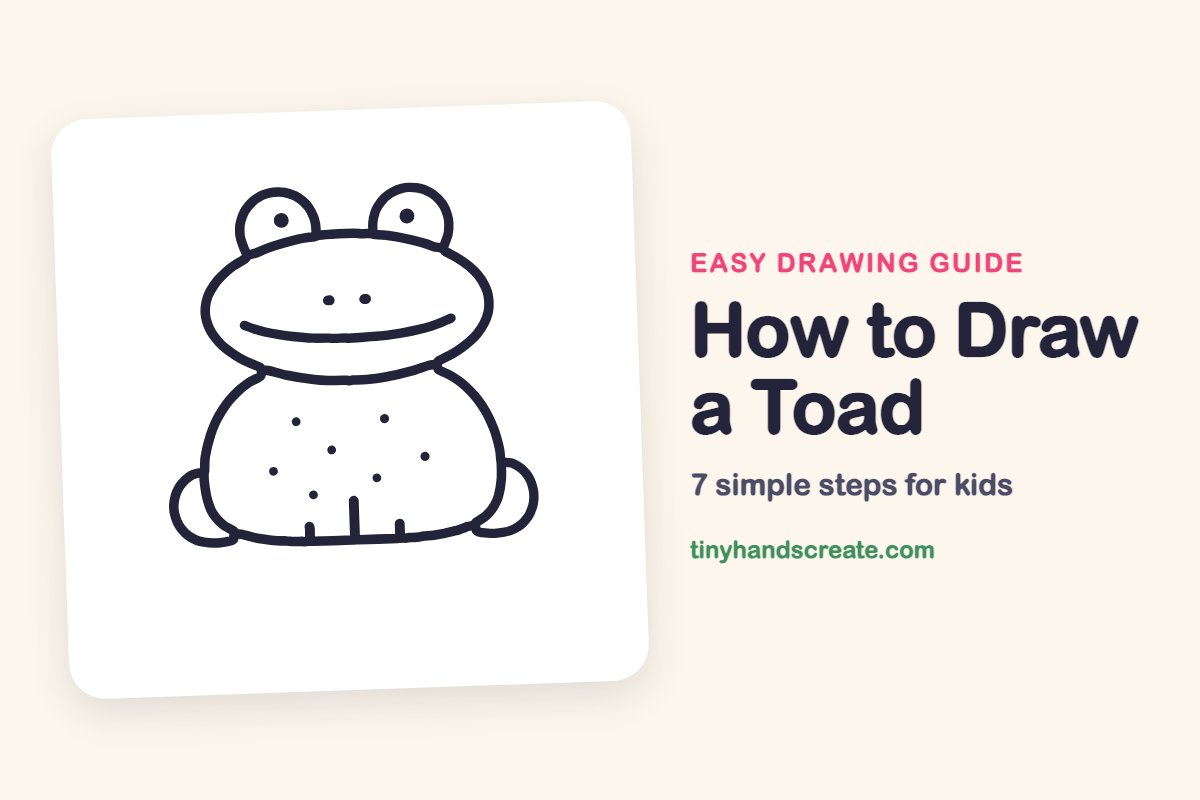 How to Draw a Toad: easy drawing guide for kids