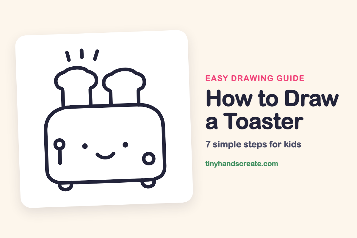How to Draw a Toaster: easy drawing guide for kids