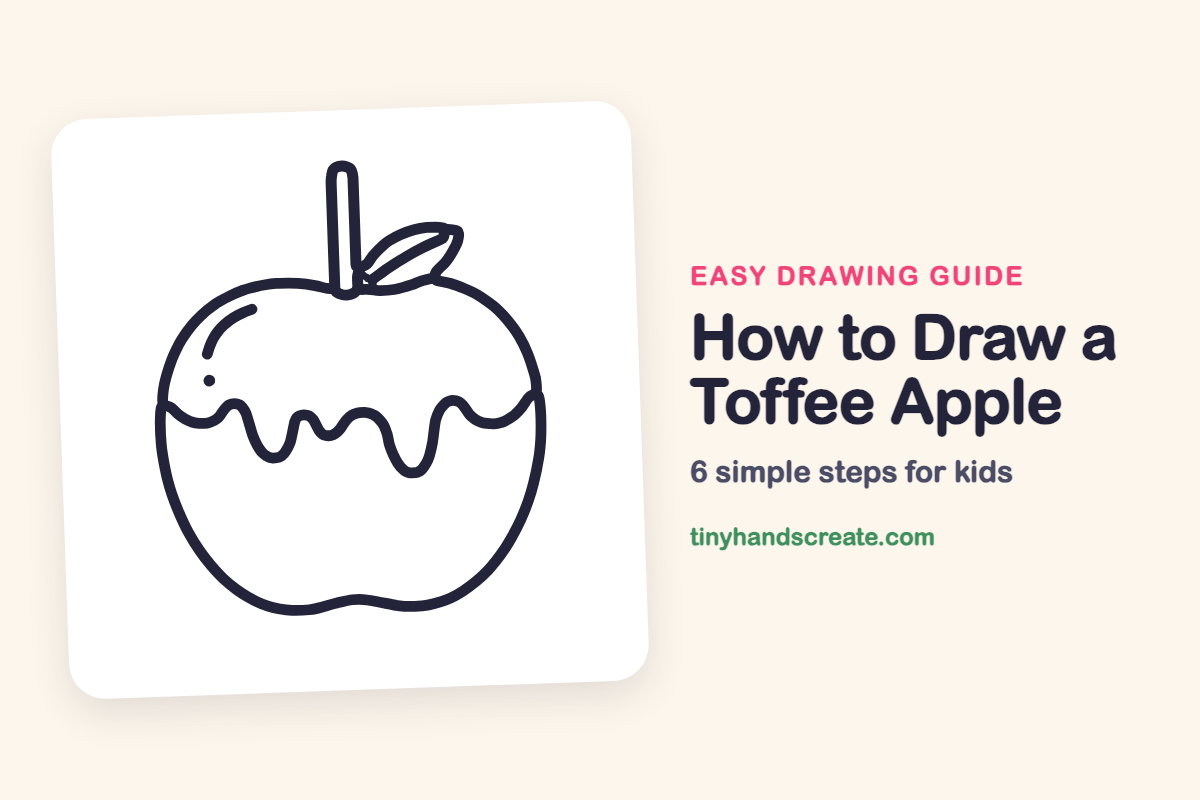 How to Draw a Toffee Apple: easy drawing guide for kids