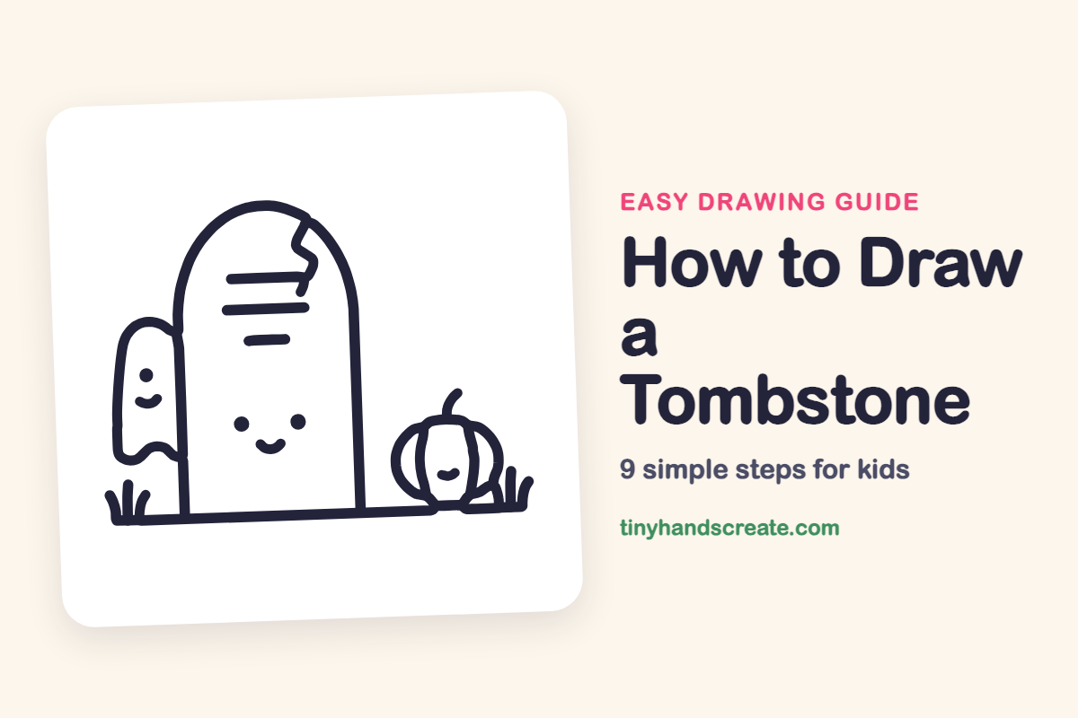 How to Draw a Tombstone: easy drawing guide for kids