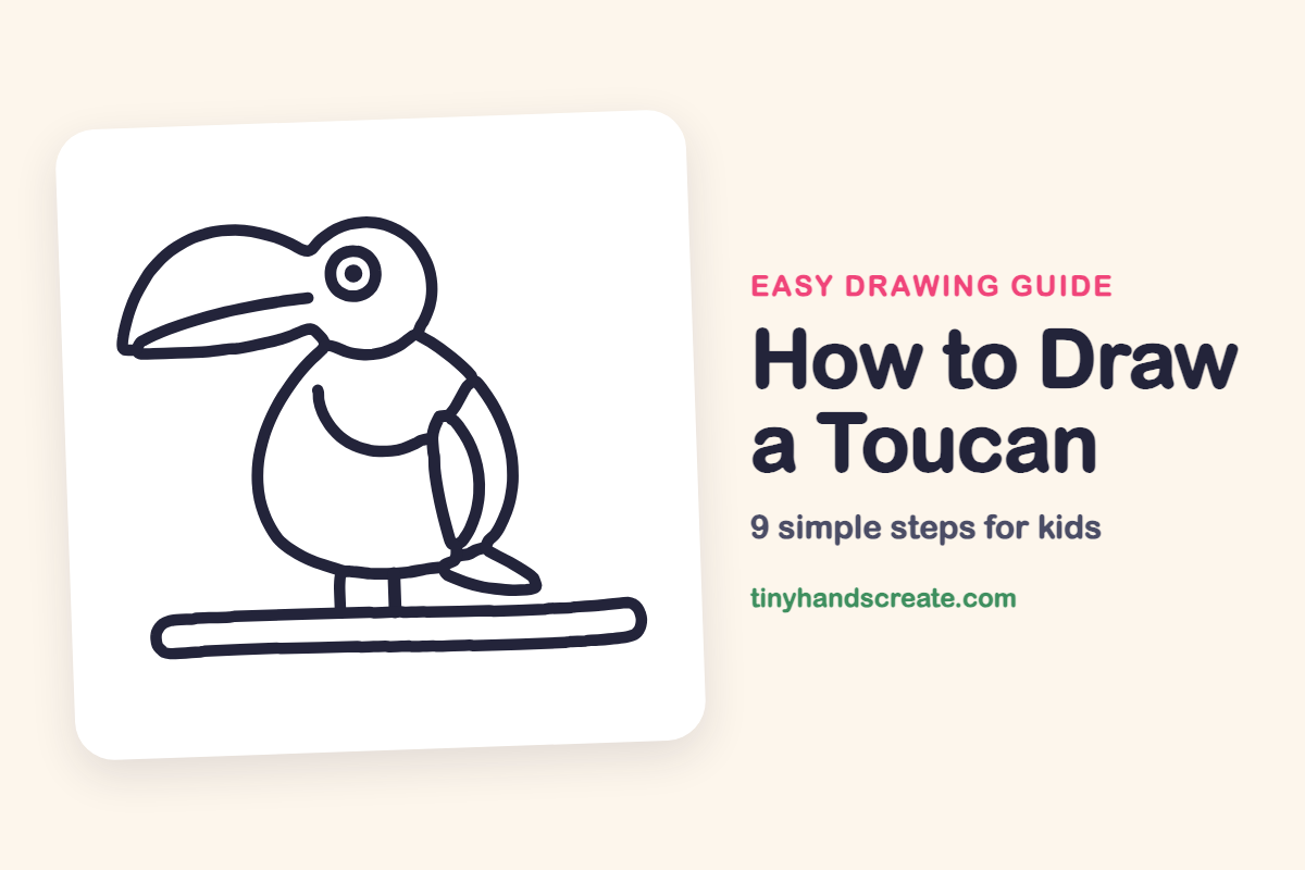 How to Draw a Toucan: easy drawing guide for kids