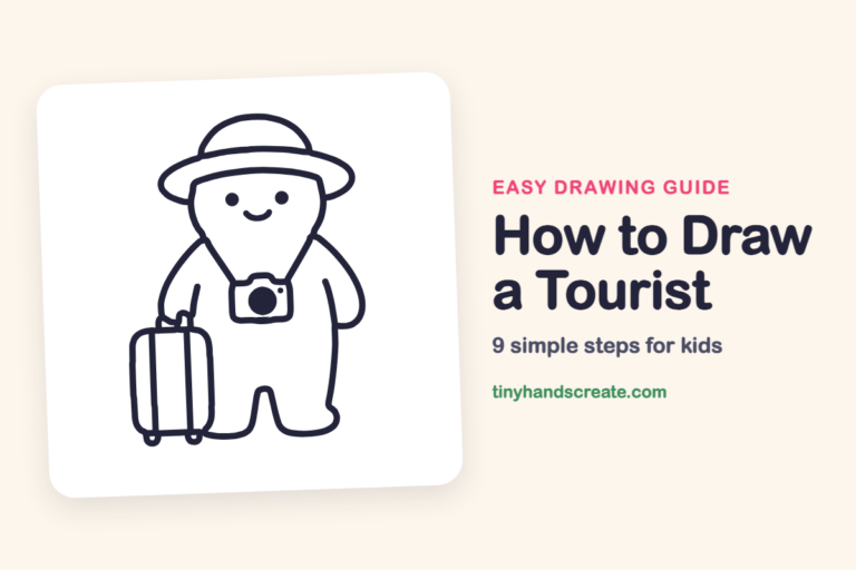 How to Draw a Tourist: easy drawing guide for kids