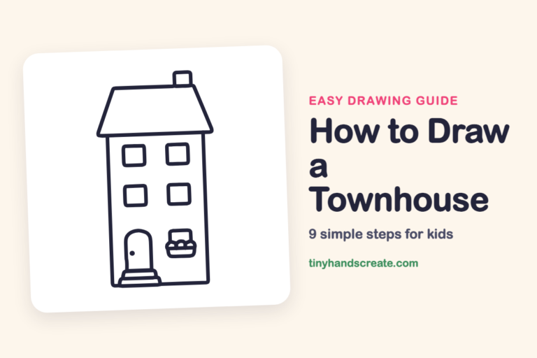 How to Draw a Townhouse: easy drawing guide for kids