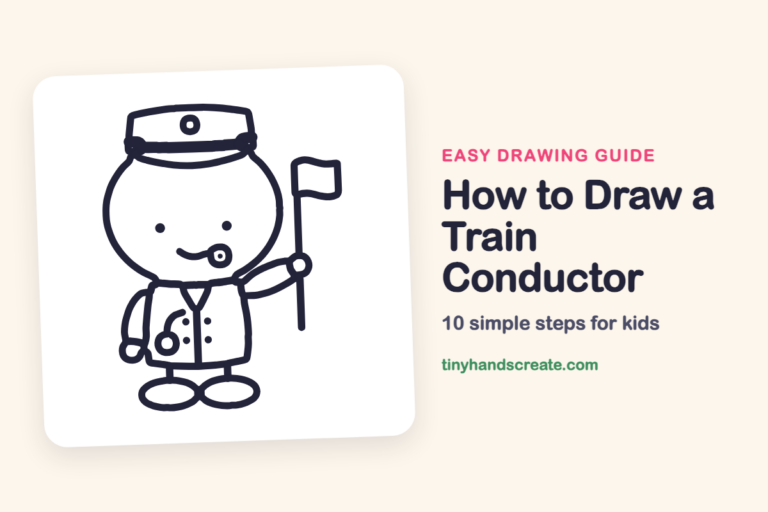How to Draw a Train Conductor: easy drawing guide for kids