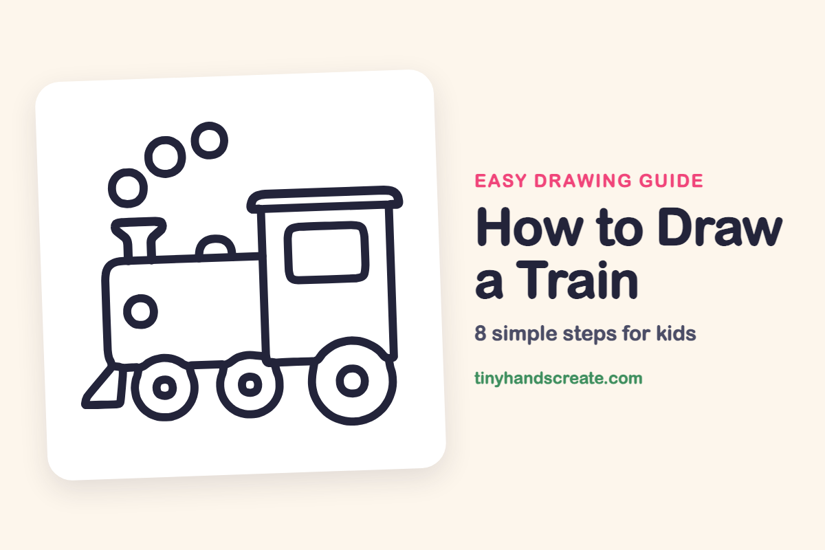 How to Draw a Train: easy drawing guide for kids