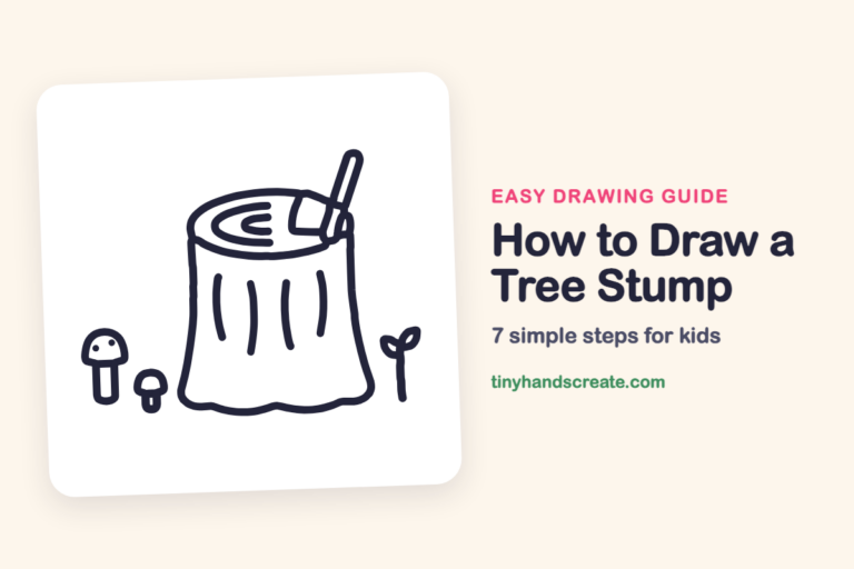 How to Draw a Tree Stump: easy drawing guide for kids