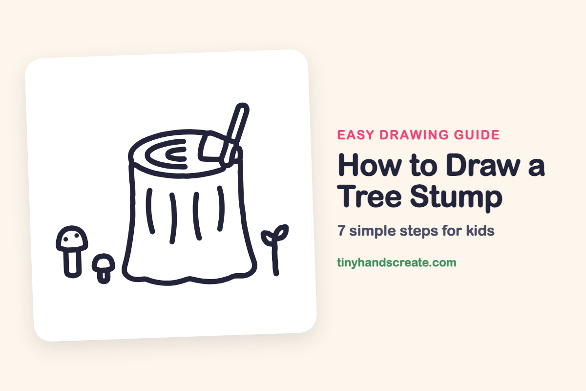 How to Draw a Tree Stump: easy drawing guide for kids