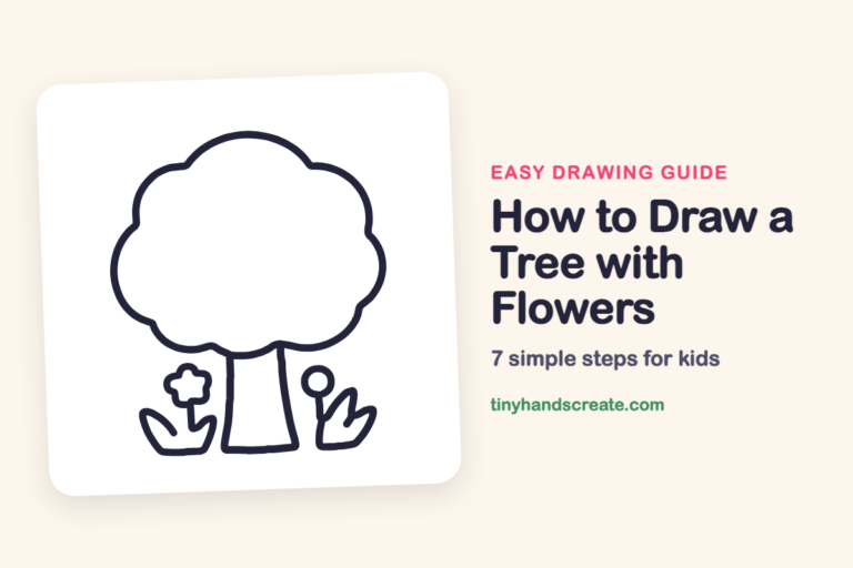 How to Draw a Tree with Flowers: easy drawing guide for kids