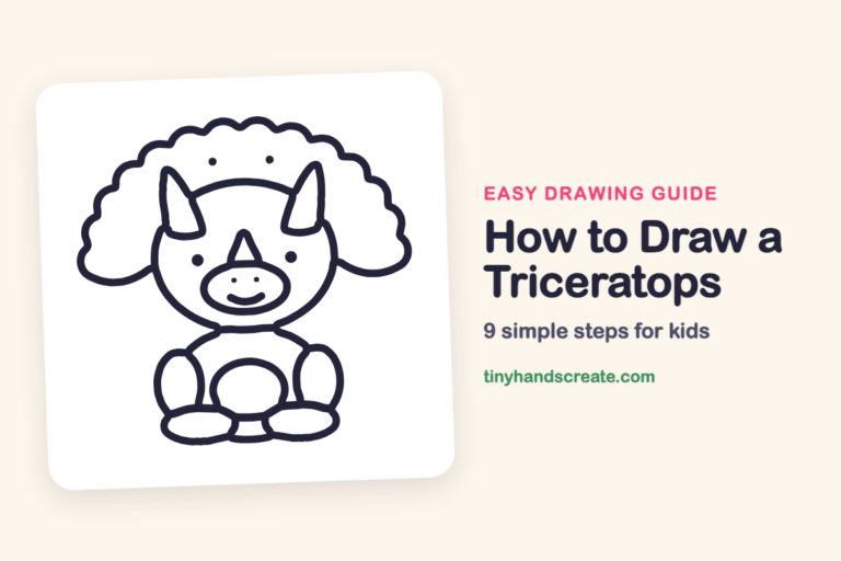How to Draw a Triceratops: easy drawing guide for kids