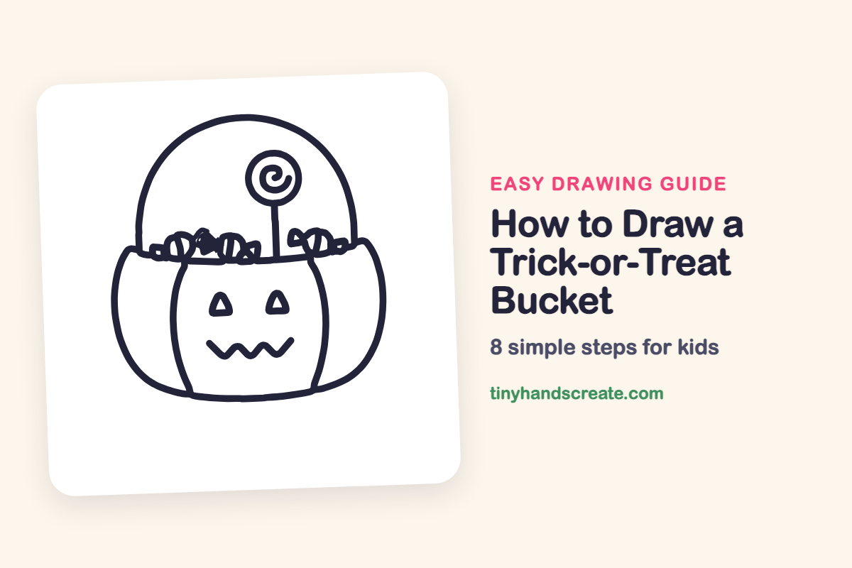 How to Draw a Trick-or-Treat Bucket: easy drawing guide for kids