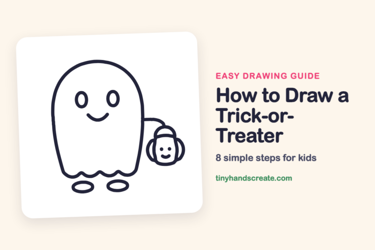 How to Draw a Trick-or-Treater: easy drawing guide for kids