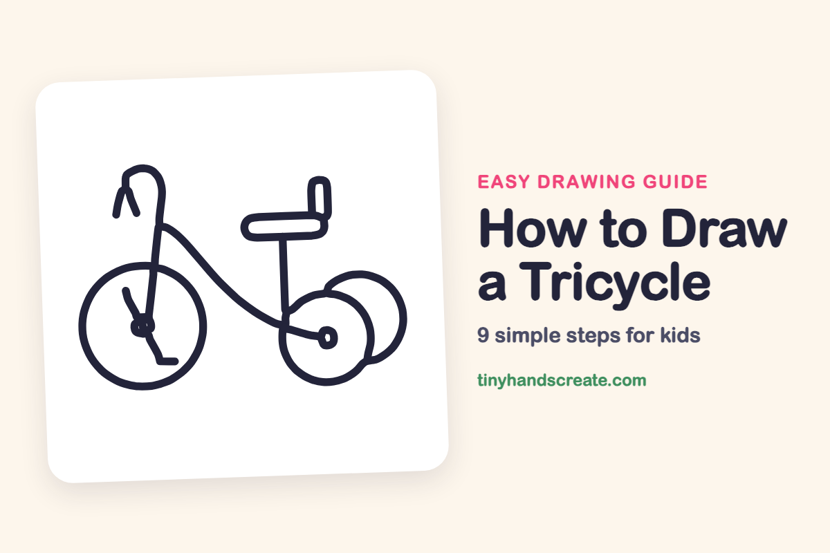 How to Draw a Tricycle: easy drawing guide for kids