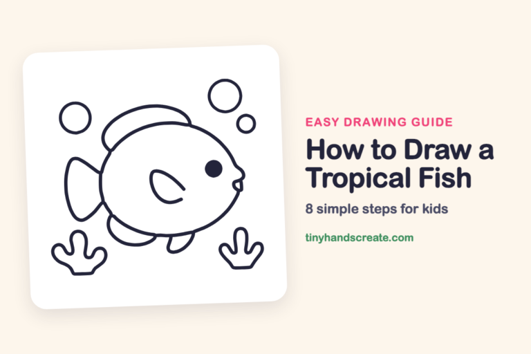 How to Draw a Tropical Fish: easy drawing guide for kids