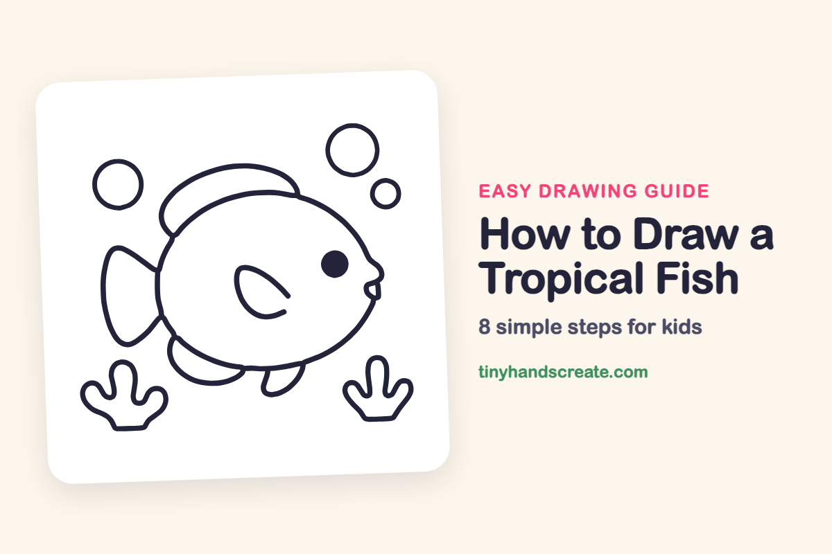 How to Draw a Tropical Fish: easy drawing guide for kids