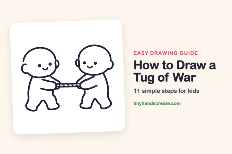 How to Draw a Tug of War: easy drawing guide for kids