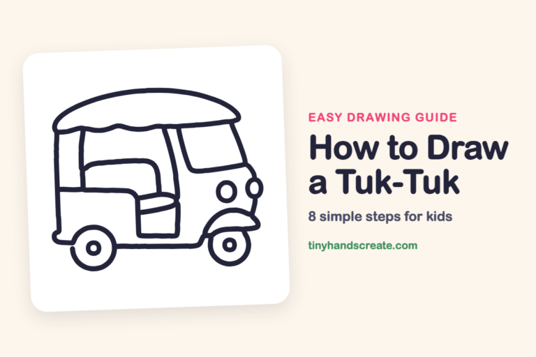 How to Draw a Tuk-Tuk: easy drawing guide for kids