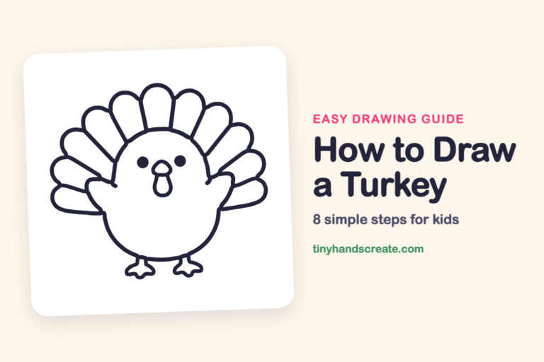 How to Draw a Turkey: easy drawing guide for kids