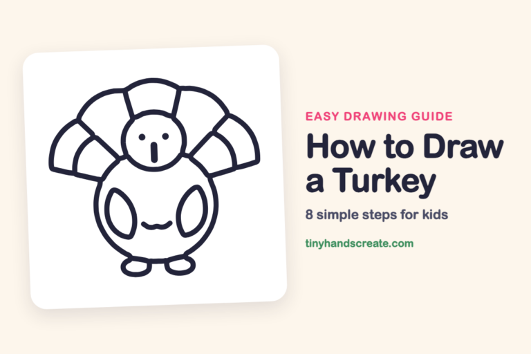 How to Draw a Turkey: easy drawing guide for kids