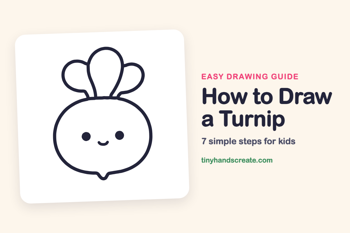 How to Draw a Turnip: easy drawing guide for kids