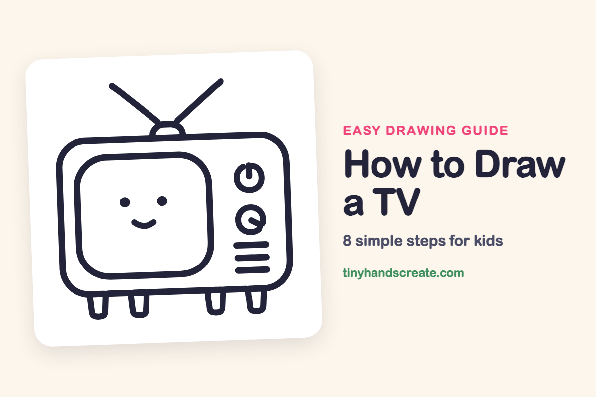 How to Draw a TV: easy drawing guide for kids