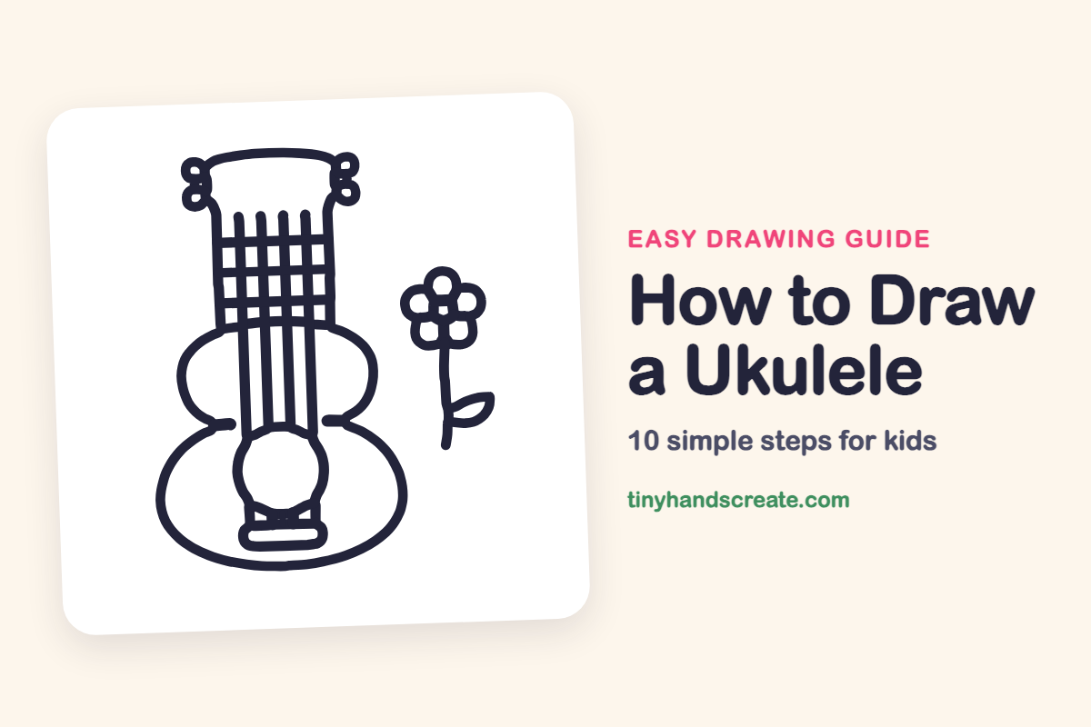 How to Draw a Ukulele: easy drawing guide for kids