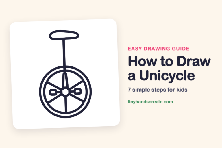 How to Draw a Unicycle: easy drawing guide for kids