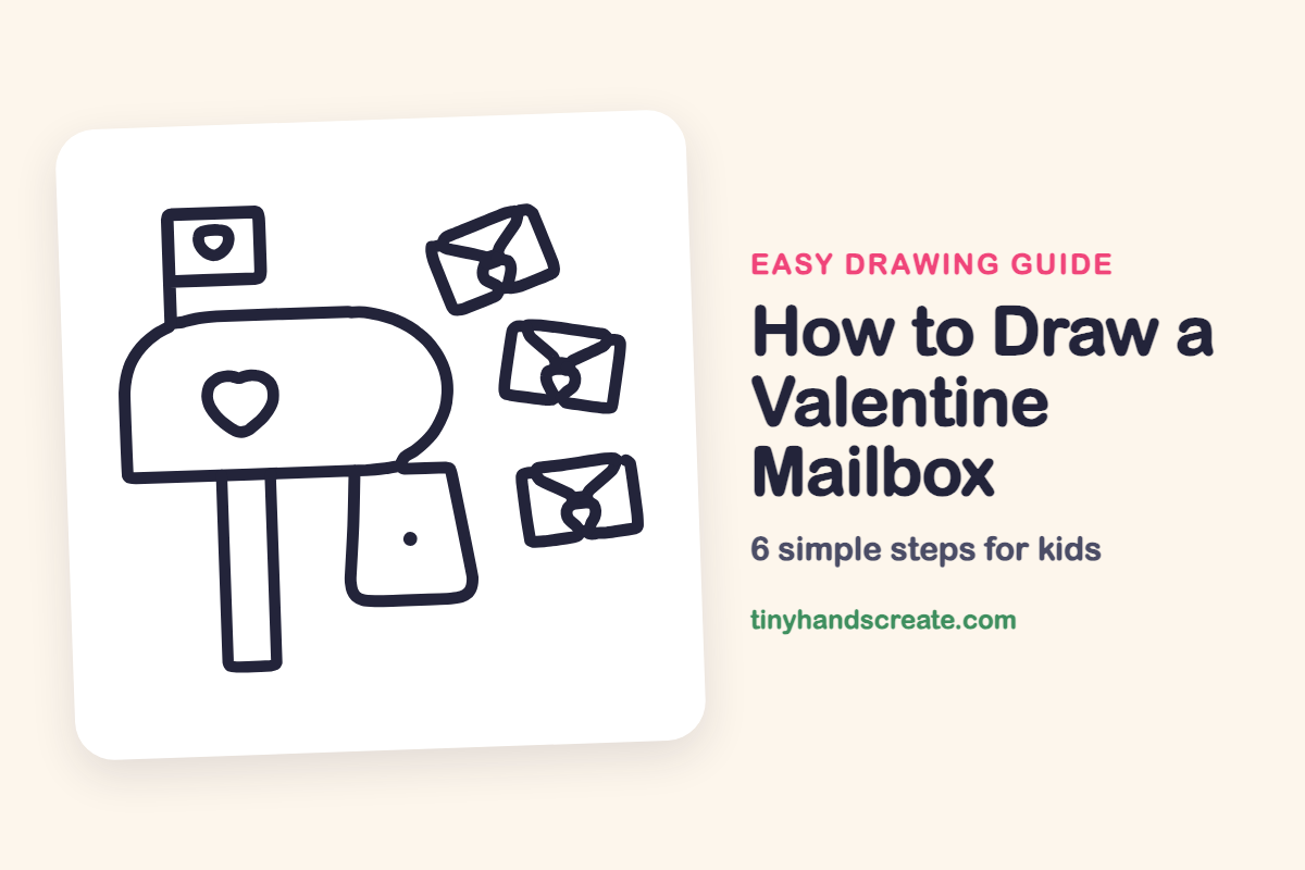 How to Draw a Valentine Mailbox: easy drawing guide for kids