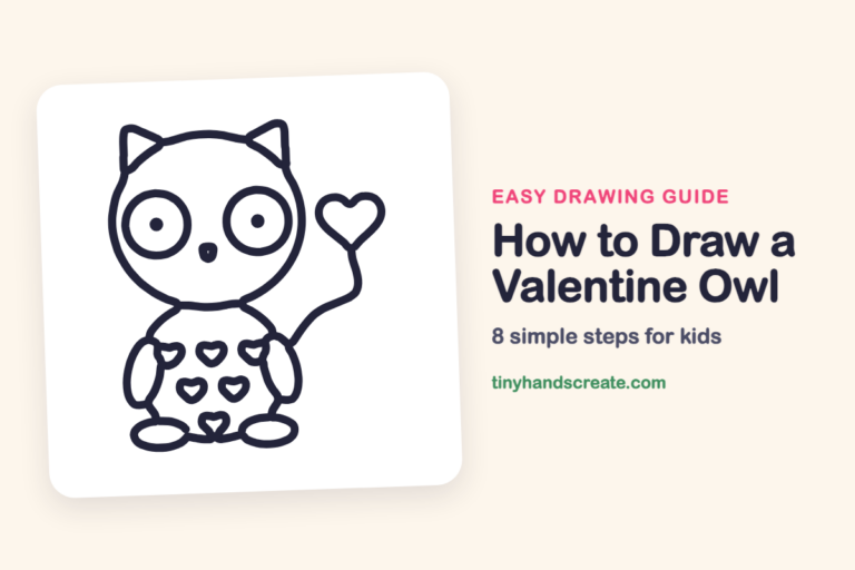 How to Draw a Valentine Owl: easy drawing guide for kids