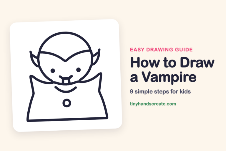 How to Draw a Vampire: easy drawing guide for kids