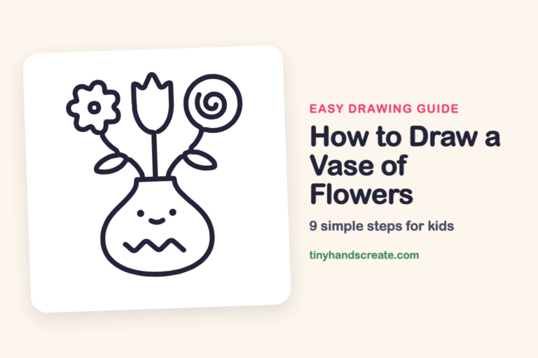 How to Draw a Vase of Flowers step by step