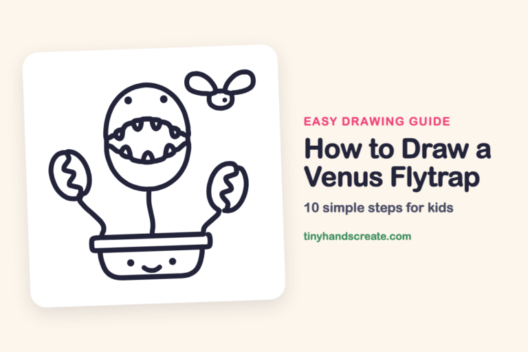 How to Draw a Venus Flytrap: easy drawing guide for kids