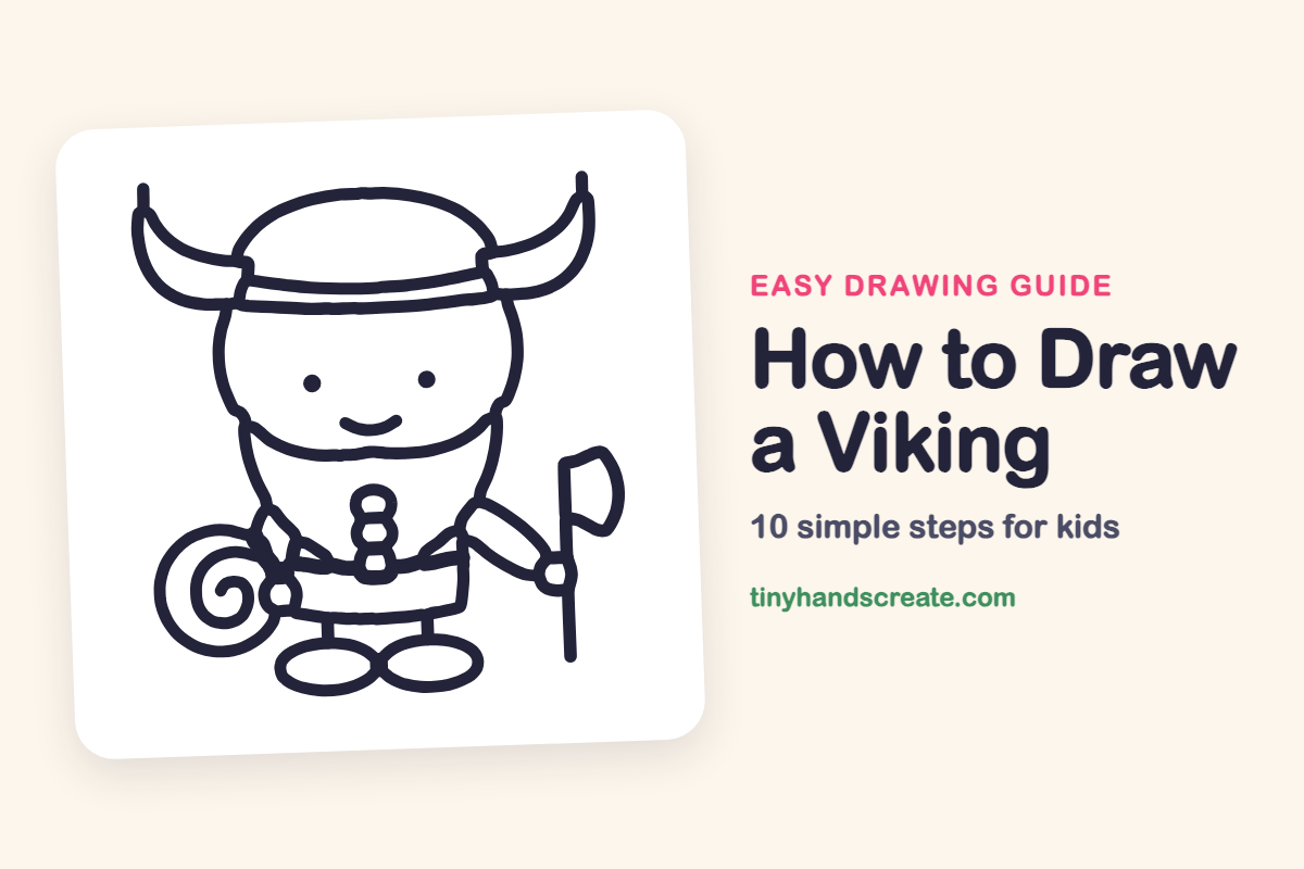 How to Draw a Viking: easy drawing guide for kids
