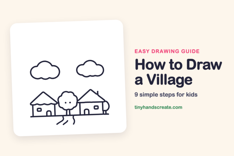 How to Draw a Village: easy drawing guide for kids
