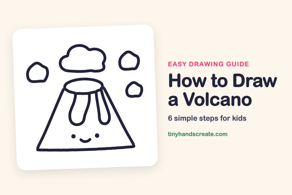 How to Draw a Volcano: easy drawing guide for kids