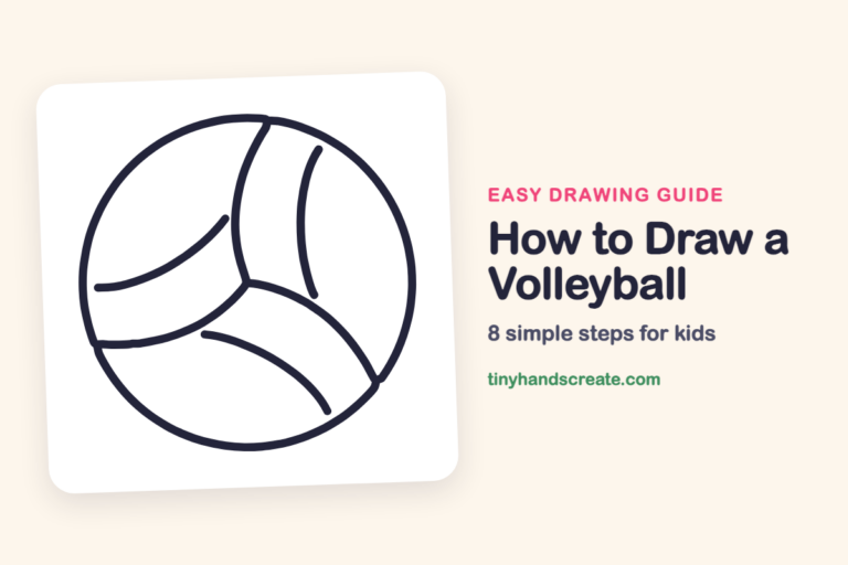 How to Draw a Volleyball: easy drawing guide for kids