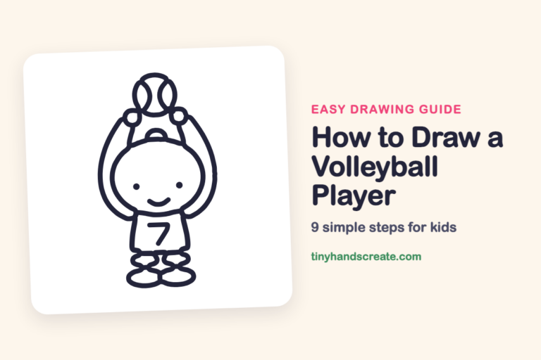 How to Draw a Volleyball Player: easy drawing guide for kids