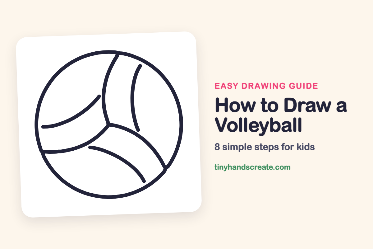 How to Draw a Volleyball: easy drawing guide for kids