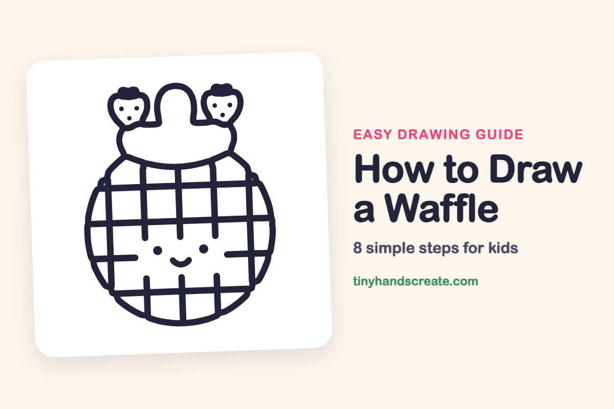 How to Draw a Waffle: easy drawing guide for kids