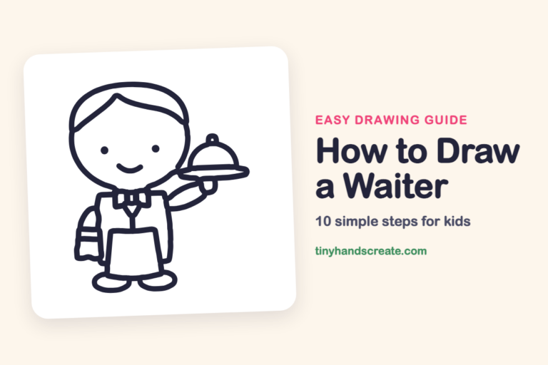 How to Draw a Waiter step by step