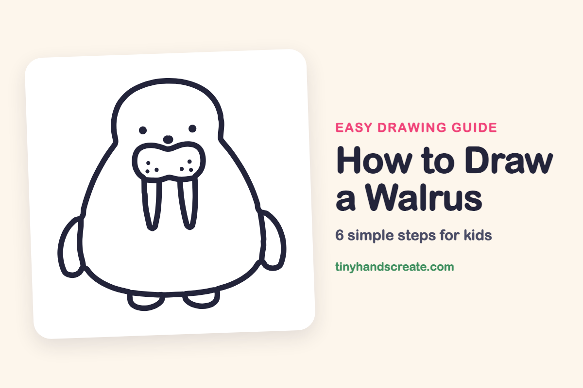 How to Draw a Walrus: easy drawing guide for kids