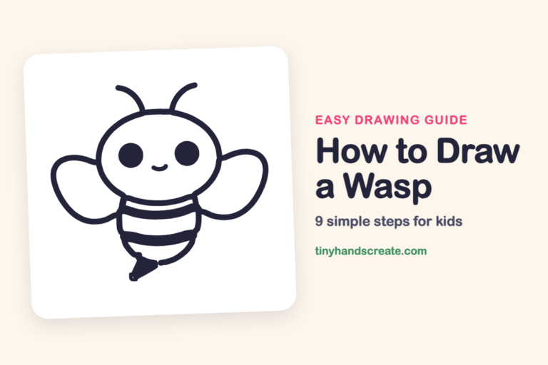 How to Draw a Wasp: easy drawing guide for kids