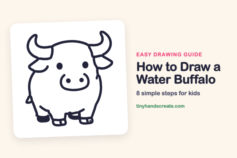How to Draw a Water Buffalo: easy drawing guide for kids