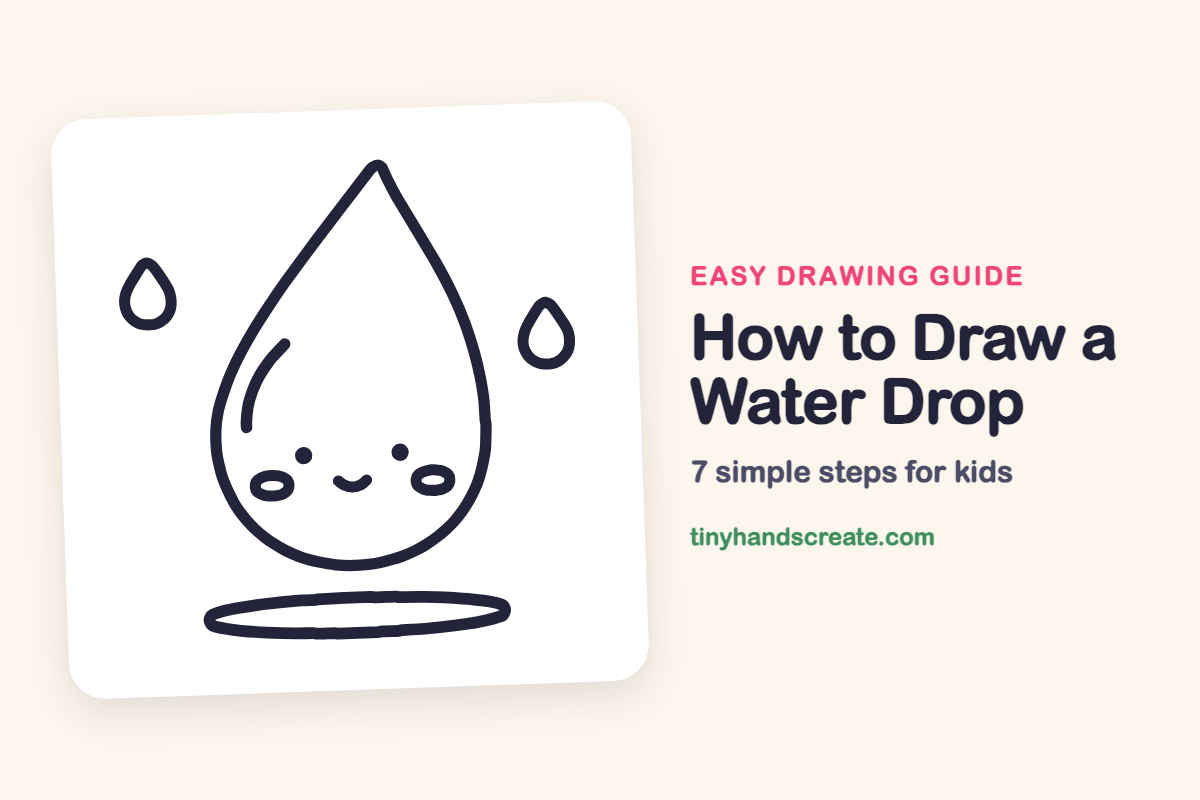 How to Draw a Water Drop: easy drawing guide for kids