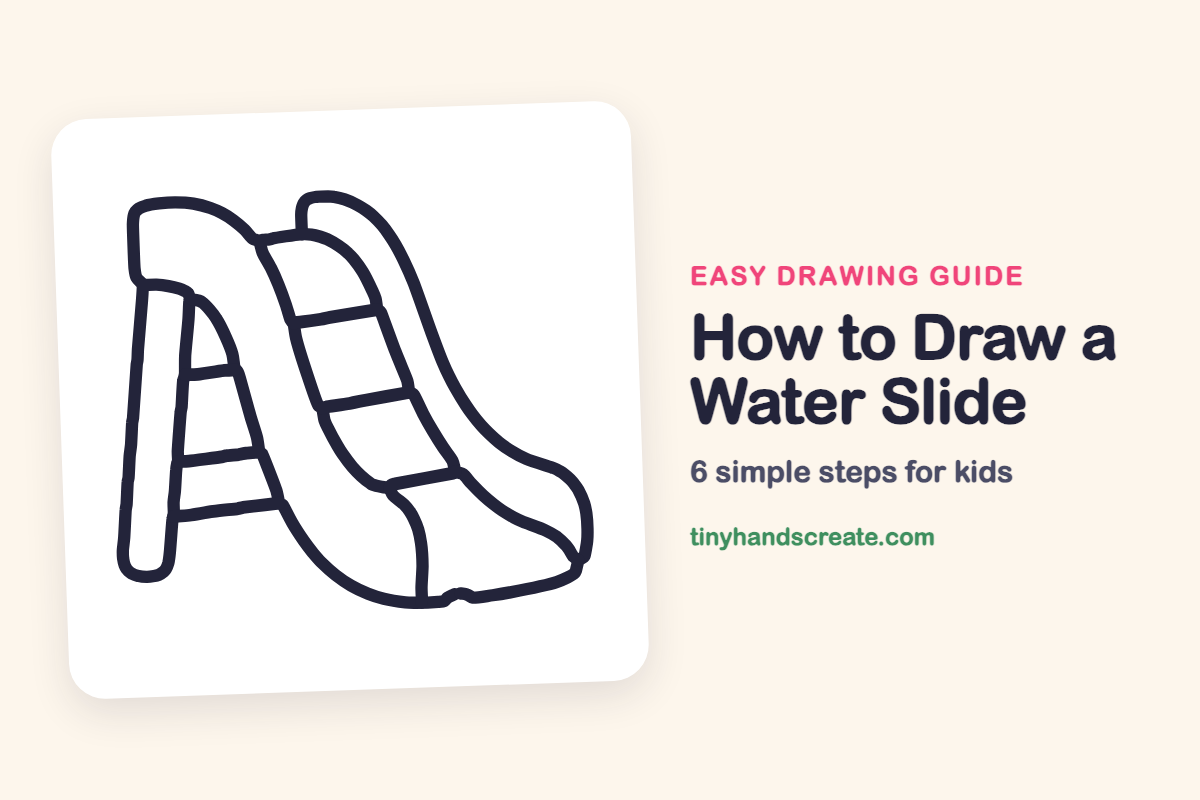 How to Draw a Water Slide: easy drawing guide for kids
